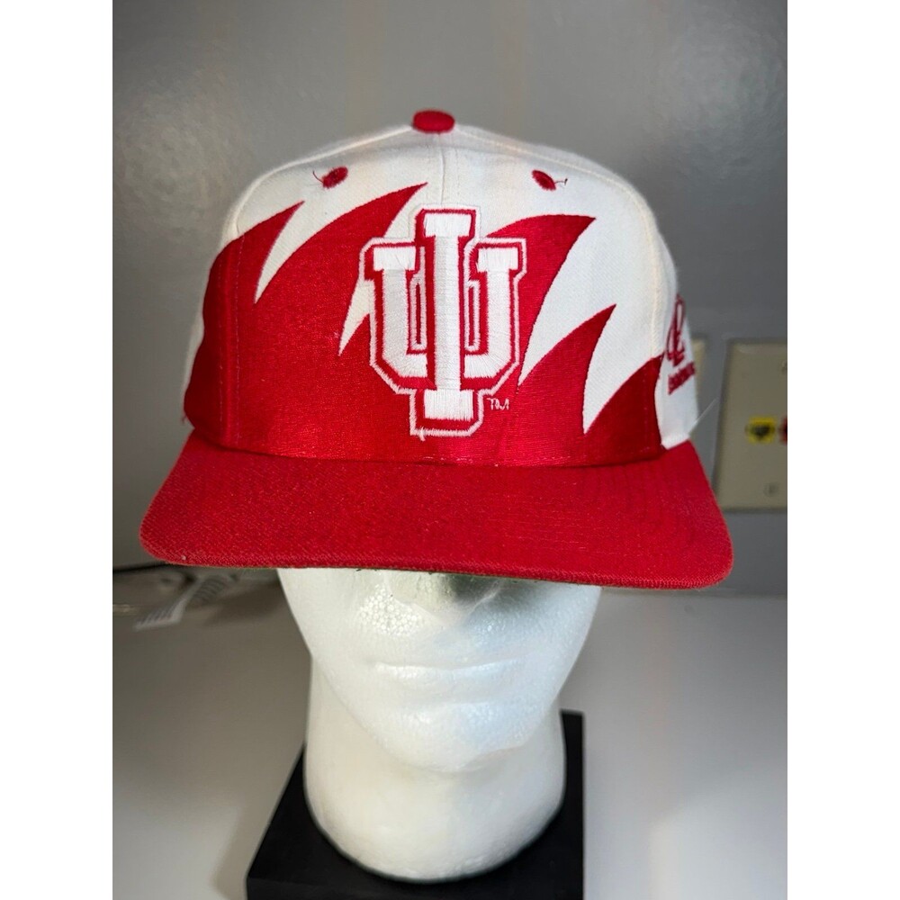 Vintage Indiana University IU Hoosiers Logo Athletic Sharktooth Snapback Hat